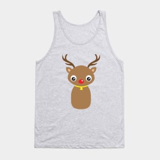 Red Nosed Reindeer Tank Top